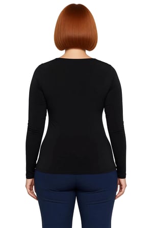 Kadın V Yaka Uzun Kol Sandy Dokuma Polyester Bluz İlkbahar ve Sonbahar Günlük Gündüz Gece Kullanımı