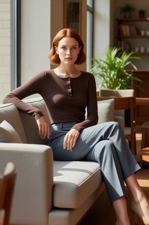 Kadın Fitted Vücuda Oturan Esnek Örme Bluz Havuz Yaka Standart Kol Çıtçıt Detaylı Kışlık Casual