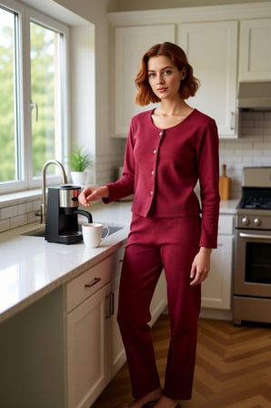 Kadın Fitilli Örme Hırkalı Pijama Takımı Fonksiyonel Dayanıklı Kaliteli Konforlu Estetik Şık