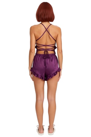 Kadın Saten Pijama Takımı İnce Askılı Regular Kalıp Rahat Uyku Yüksek Kalite Premium