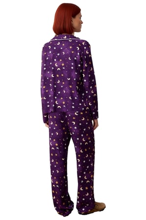 Kadin Galaksi Desenli Viskon Pijama Takımı Fonksiyonel Dayanıklı Kaliteli Konforlu Estetik