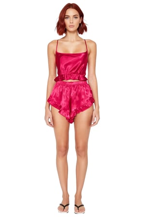 Kadın Saten Pijama Takımı İnce Askılı Regular Kalıp Rahat Uyku Yüksek Kalite Premium