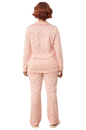 Kadın Çiçekli Gömlek Yaka Uzun Kollu Pijama Takımı Fonksiyonel Dayanıklı Kaliteli Konforlu