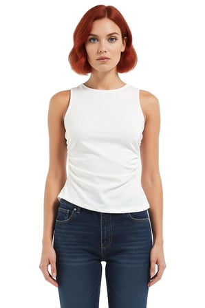 Asimetrik Kesim Fitted Dokuma Bluz Rahat Yazlık Stil Dayanıklı Malzeme Özel Tasarım