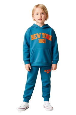 Chicago 1886 Kapüşonlu Oversize Sweatshirt ve Eşofman Altı Takımı Erkek Çocuk Kaliteli Şık
