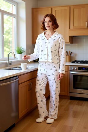 Çiçek Desenli Gömlek Yaka Pijama Takımı Kadın Fonksiyonel Dayanıklı Kaliteli Konforlu Spor