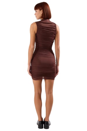 Kadın Bodycon Kolsuz Dik Yaka Örme Mini Elbise Şık Gece Kokteyl Davetleri İçin İdeal Seçim