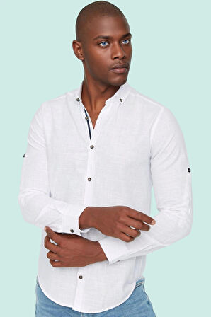 Erkek Slim Fit Uzun Kollu Gömlek Pamuklu Casual Günlük Hafta Sonu Yaz Aylarının Vazgeçilmezi