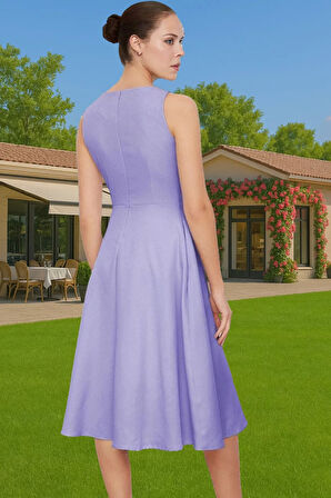 Midi Boy Pileli Elastan Dokuma Elbise İş Ve Günlük Yüksek Kalite Şık Görünüm Premium Kalite