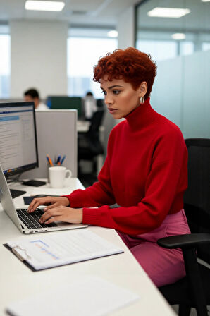 Kadın Ekru Oversize Dik Yaka Triko Kazak Basic Düşük Kol Uzun Boy Kışlık Günlük Şıklık Kaliteli