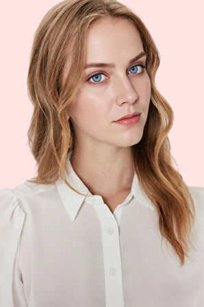 Kadın Dokuma Gömlek Bebe Yaka Düz Desen Casual Günlük Hafta Sonu Yaz Aylarının Vazgeçilmezi