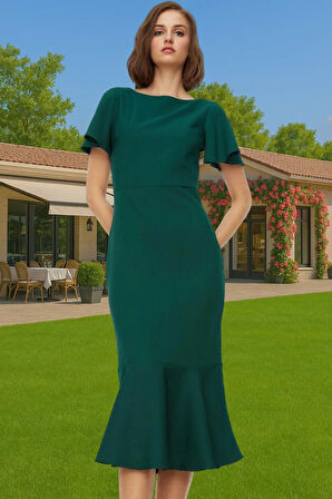 Kadın Midi Boy Finike Dokuma Elbise Vücudu Saran Kalıp Özenle Seçilmiş Rahat Ve Şık Rahat Ve Şık