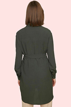 Kadın Uzun Kollu Gömlek Yaka Dokuma Renk Günlük Kullanım İçin Hafta Sonu Dayanıklı Malzeme