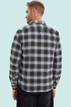 Erkek Kışlık Flanel Ekose Gömlek Kareli Desen Standart Kol Günlük Yaz Aylarının Vazgeçilmezi