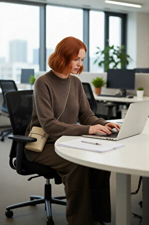 Kadın Regular Kalıp Düz Desen Bisiklet Yaka Triko Kazak Günlük Giyim İçin İdeal Uzun Kollu Rahat