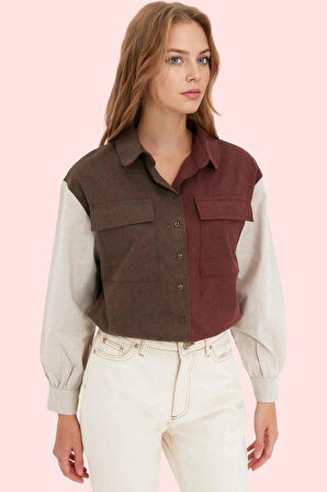 Kadın İki Dokuma Gömlek Yaka Basic Kalıp Kışlık Günlük Kullanım Yaz Aylarının Vazgeçilmezi