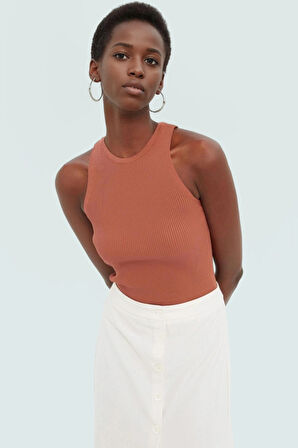 Kadın Bisiklet Yaka Fitted Viskoz Bluz Rahat Yazlık Günlük Modern Stil Özel Tasarım