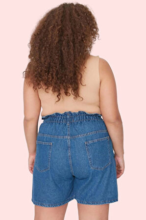 Kadın Geniş Paça Denim Şort Yüksek Bel Pamuklu Günlük Kombinler Yaz Aylarının Vazgeçilmezi