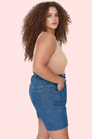 Kadın Geniş Paça Denim Şort Yüksek Bel Pamuklu Günlük Kombinler Yaz Aylarının Vazgeçilmezi