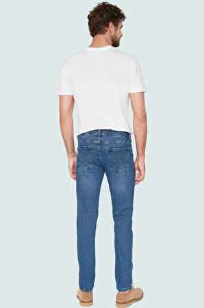 Erkek Skinny Fit Dar Kesim Kot Pantolon Pamuk Günlük Kullanım Hafta Sonu Dayanıklı Malzeme