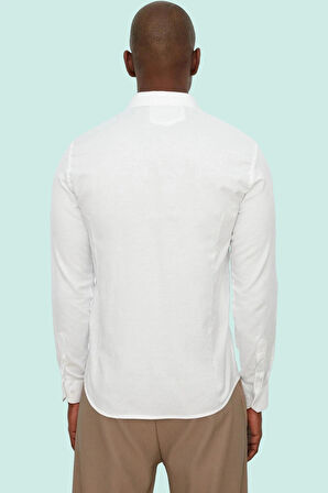 Erkek Super Slim Fit Gömlek Ottoman Dokuma Günlük Ve İş Hayatı Hafta Sonu Kaliteli Malzeme