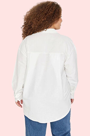 Kadın Büyük Beden Oversize Poplin Gömlek Renk Günlük Kullanım İçin Yaz Aylarının Vazgeçilmezi