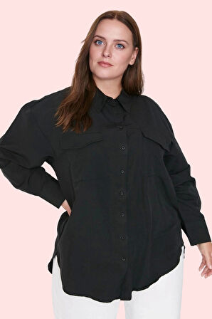 Kadın Büyük Beden Oversize Poplin Gömlek Renk Günlük Kullanım İçin Yaz Aylarının Vazgeçilmezi