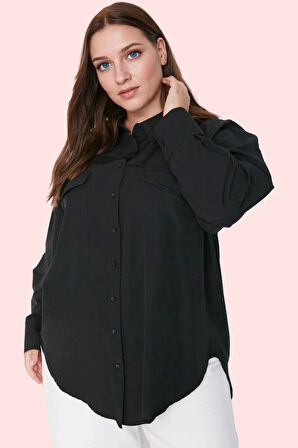 Kadın Büyük Beden Oversize Poplin Gömlek Renk Günlük Kullanım İçin Yaz Aylarının Vazgeçilmezi