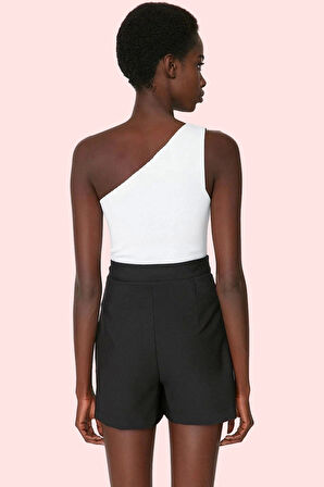 Kadın Şort Etek Yüksek Bel Finike Dokuma Cepsiz Kemerli Günlük Kullanım Yaz Aylarının Vazgeçilmezi