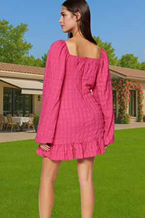 Kadın Vücut Şekillendirici Mini Elbise Dokuma Kumaş Kalp Yaka Düğün Nikah Özenle Seçilmiş