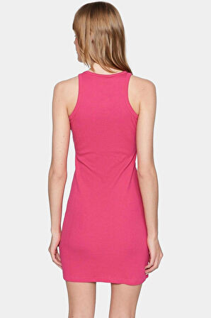 Kadın Mini Örme Pamuklu Elbise Halter Yaka Bodycon Günlük Yaz Modern Stil Şık Görünüm