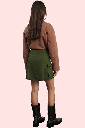 Kadın Şort Etek Yüksek Bel Gabardin Kumaş Pamuk Günlük Kullanım Yaz Aylarının Vazgeçilmezi