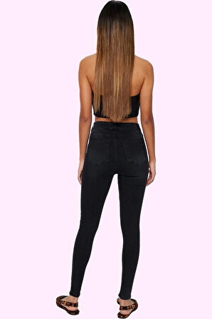 Kadın Skinny Jean Yüksek Bel Dar Paça İncelten Etki Günlük Kombinler Yaz Aylarının Vazgeçilmezi