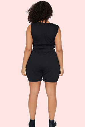 Kadın Düz Desen Straight Kalıp Örme Şort Pamuklu Günlük Kullanım Yaz Aylarının Vazgeçilmezi