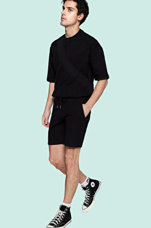 Erkek Pamuklu Dokulu Şort Normal Bel Boru Paça Rahat Günlük Stiller Yaz Aylarının Vazgeçilmezi