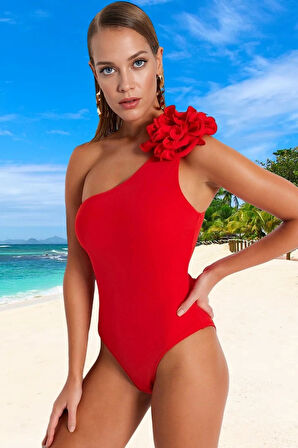Tek Omuz Mayo Plaj Ve Havuz İçin Banyo Kıyafeti Yaz Koleksiyonu Mayosu Swimsuit