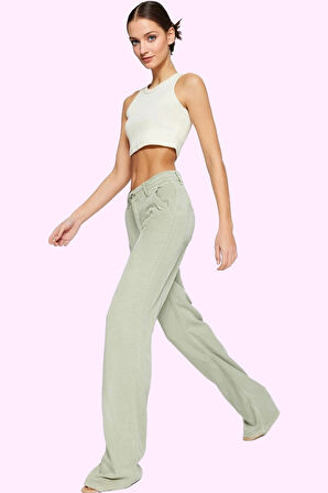 Kadın Geniş Paça Uzun Boy Düşük Bel Wide Leg Jean 100% Liyosel Günlük Stil Kaliteli Malzeme