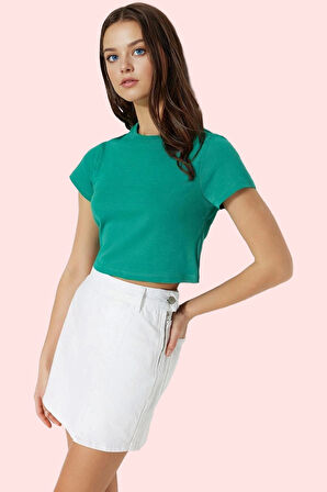 Kadın Denim Şort Etek Yüksek Bel Geniş Paça Pamuklu Yaz Günlük Hafta Sonu Kaliteli Malzeme