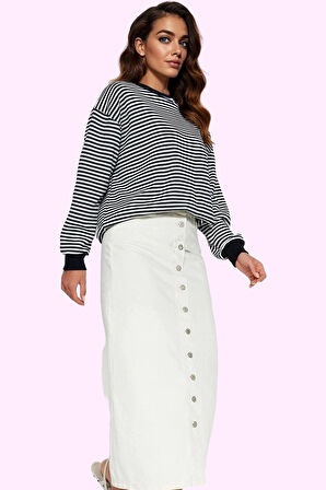 Kadın Maxi Boy Denim Kot Etek Pamuk Günlük Casual Stil Hafta Sonu Yaz Aylarının Vazgeçilmezi