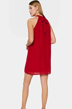 Şifon Astarlı Mini Elbise Günlük Kullanım İçin Hafif Dokuma Uzun Ömürlü Dayanıklı Malzeme