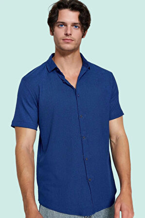 Erkek Basic Siluet Kısa Kol Gömlek Yaka Düğmeli Örme Rahat Günlük Yaz Aylarının Vazgeçilmezi