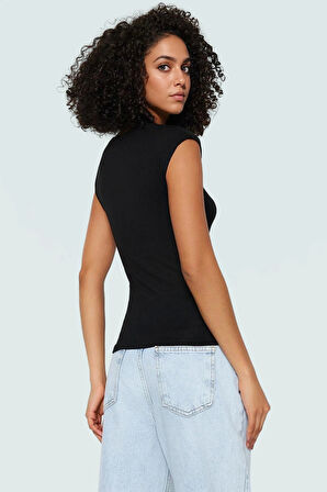 Kadın Viskoz Ribana Fitted Bluz Günlük Yazlık Rahat Kesim Özel Tasarım Seçkin Malzeme