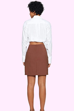 Kadın Mini Dokuma Etek Yüksek Bel Casual Stil Dayanıklı Malzeme Yaz Aylarının Vazgeçilmezi