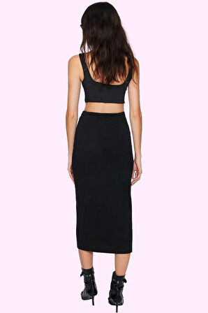 Kadın Maxi Yüksek Bel Kalem Etek Örme Kumaş Yaz Aylarının Vazgeçilmezi Stilin Buluştuğu Yer