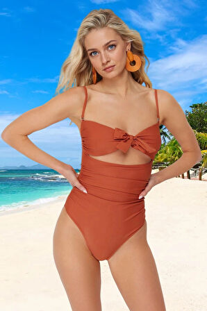 Straplez Mayo Yüzme Mayosu Deniz Kıyafeti Şık Detaylı Su Sporları İçin Banyo