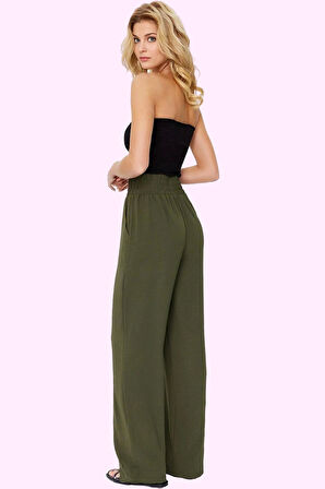 Kadın Geniş Paça Aerobin Dokuma Pantolon Rahat Kesim Günlük Kullanım Yaz Aylarının Vazgeçilmezi