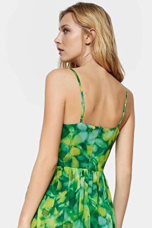 Şifon Maxi Elbise Çiçek Desenli Astarlı Yazlık Premium Kalite Konforlu Kesim Kaliteli İşçilik