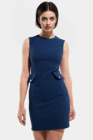 Bodycon Mini Elbise 88% Polyester 12% Elastan Yazlık İş Elbisesi Rahat Ve Şık