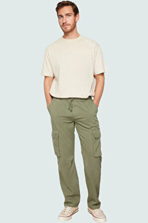 Kadın Unisex Regular Fit Kargo Pantolon Pamuk Gabardin Kumaş Günlük Kullanım Modern Tasarım