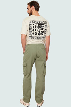 Kadın Unisex Regular Fit Kargo Pantolon Pamuk Gabardin Kumaş Günlük Kullanım Modern Tasarım